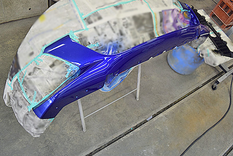BMW･320i･Mスポーツ(G20)の前バンパ—を部分塗装
