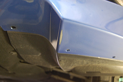 BMW・アクティブハイブリッド3の傷を研磨したところの拡大画像