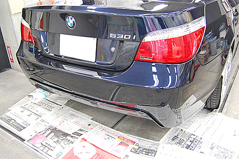 BMW 530i Mスポーツ (E60)のバンパー修理が完了