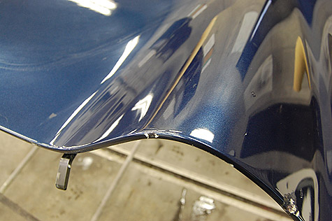 フェラーリ･360･モデナ･スパイダーのカウルの欠けの詳細前側