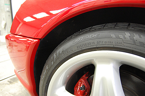 フェラーリ･F355・ベルリネッタのリヤバンパーの割れがキレイに直りました。